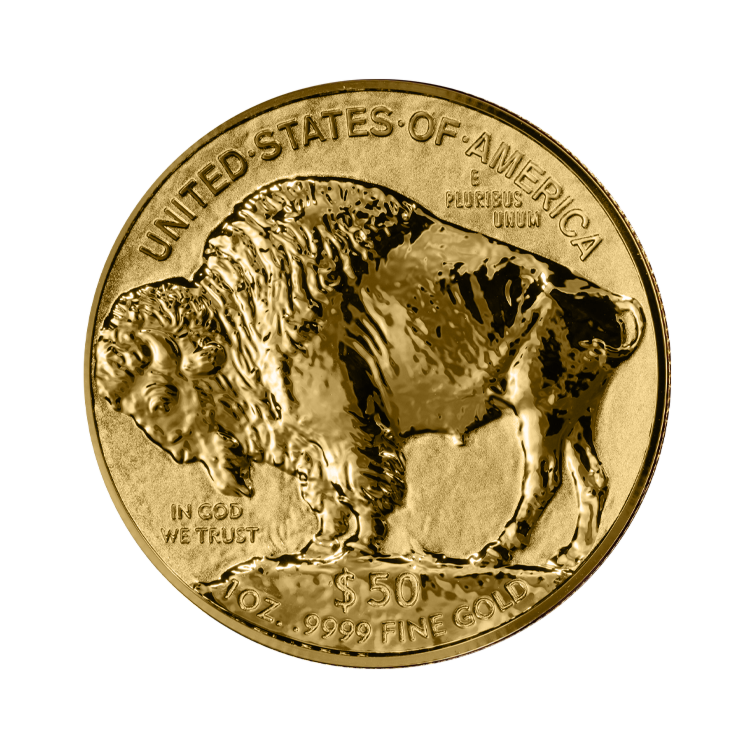Achterzijde van de gouden American Buffalo 2013 proofvariant
