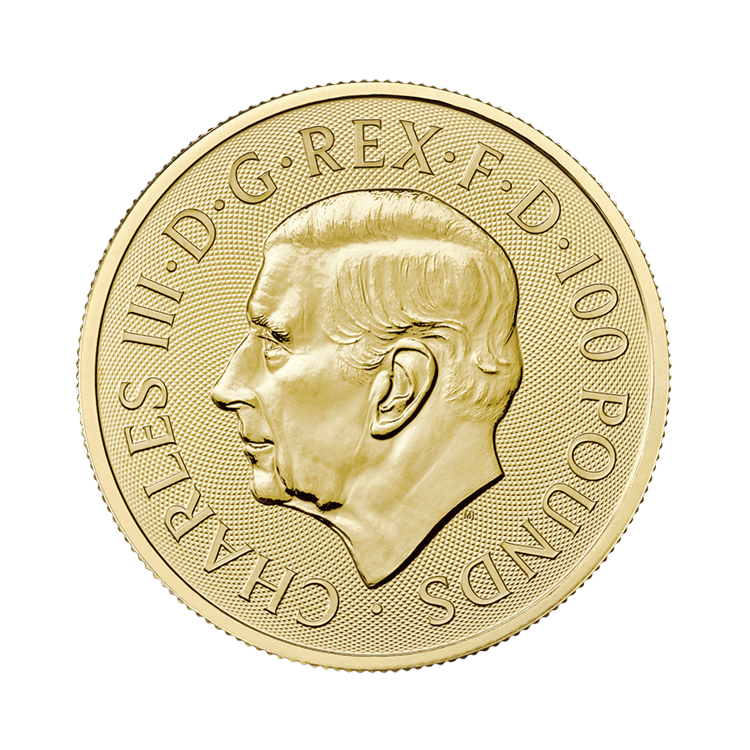 Achterkant 1 troy ounce gouden Merlin munt 2023
