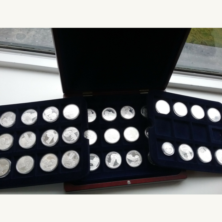 32-Delige zilveren munten set Oranje Boven!
