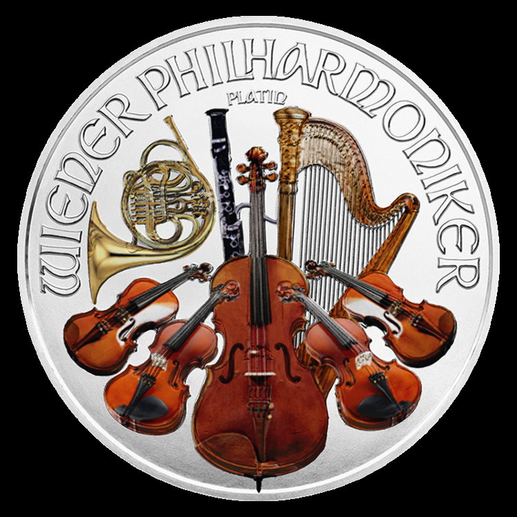 1 Troy ounce zilveren munt Philharmoniker 2016 Color Edition