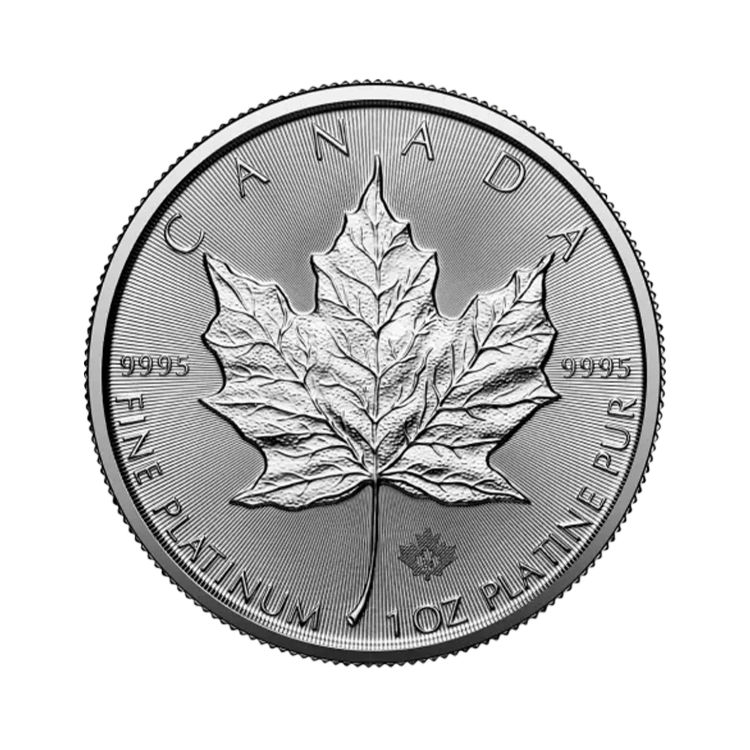 Platina Maple Leaf munt 2024 voorkant