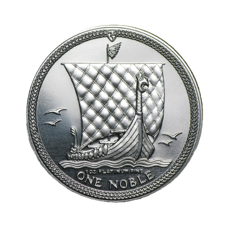 Voorzijde 1oz platina Isle of Man munt