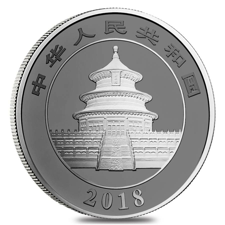 150 Gram zilveren munt Panda 2018