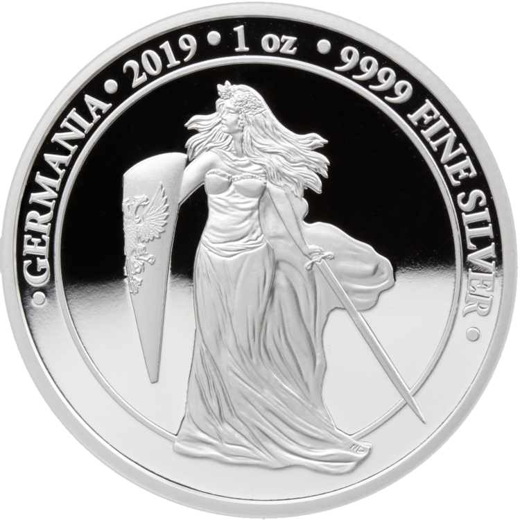 1 Troy ounce zilveren munt Germania Proof