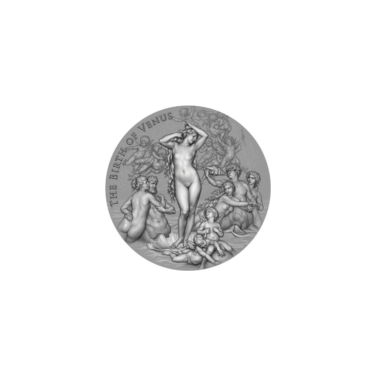2 troy ounce zilveren munt Venus planeten en goden serie 2021