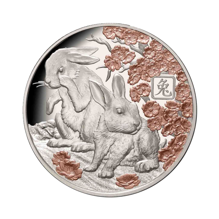 1 troy ounce zilveren munt Solomon Island Lunar 2023 voorkant