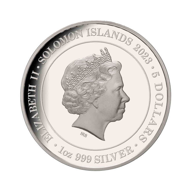 1 troy ounce zilveren munt Solomon Island Lunar 2023 achterkant