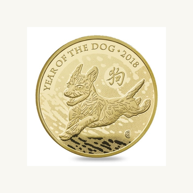 1 Troy ounce gouden munt UK Lunar 2018