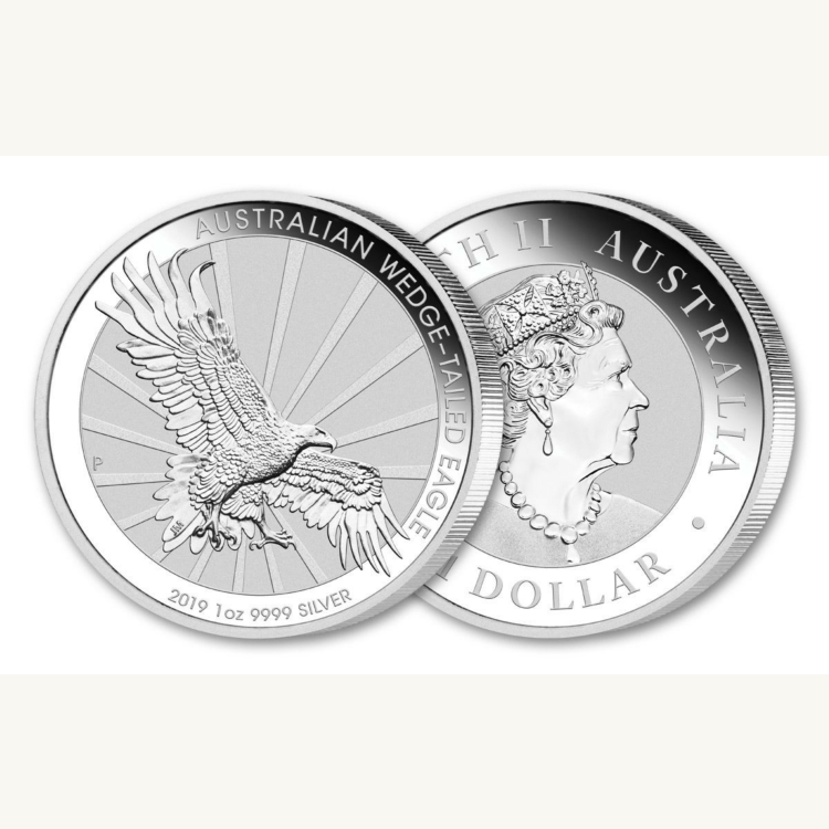 1 Troy ounce zilveren munt Wedge Tailed Eagle 2019 