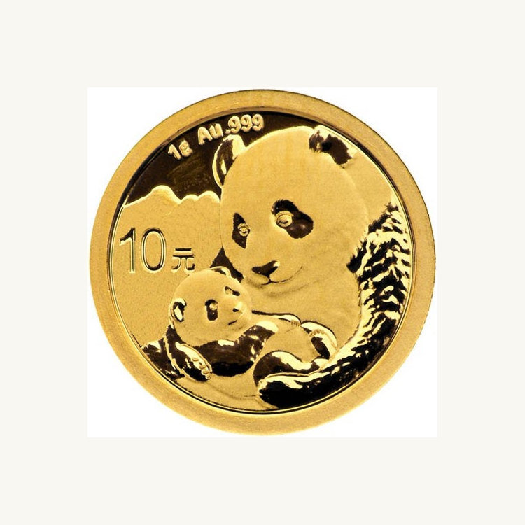 1 Gram gouden munt Panda 2019