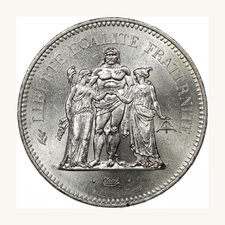 Zilveren munt 50 Franse Franc