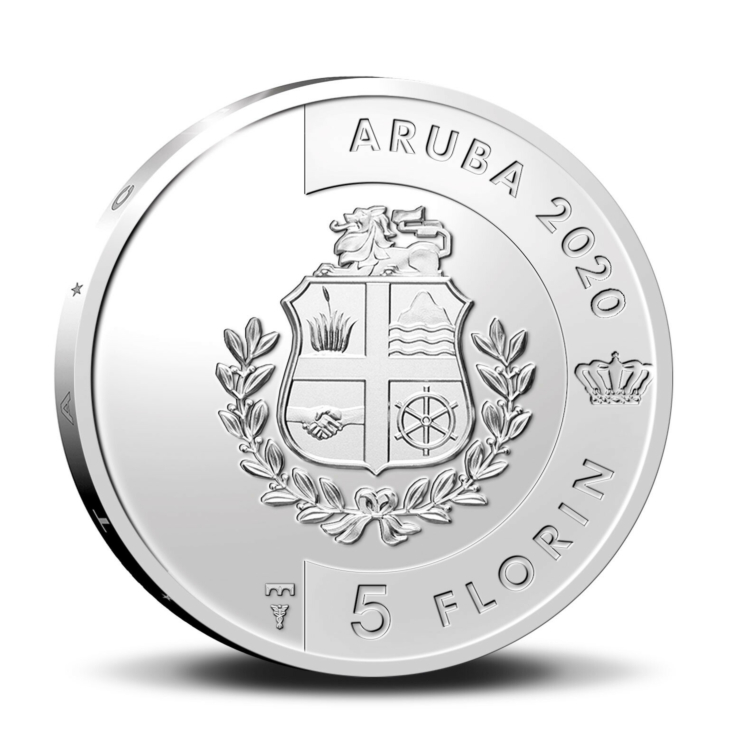 Zilveren munt 5 Florin Blenchi 2020 Proof
