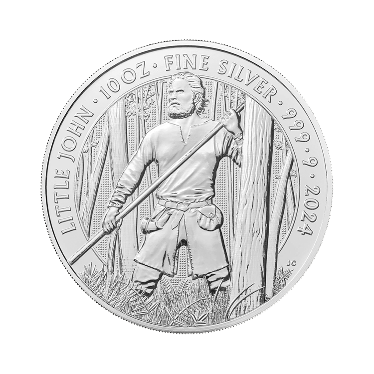 Voorzijde 10 oz zilveren Little John munt