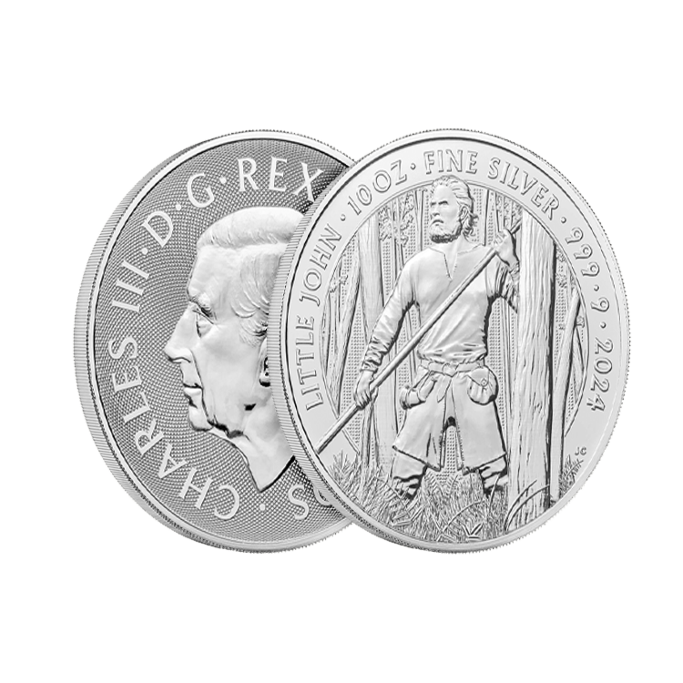 Design 10 oz zilveren Little John munt