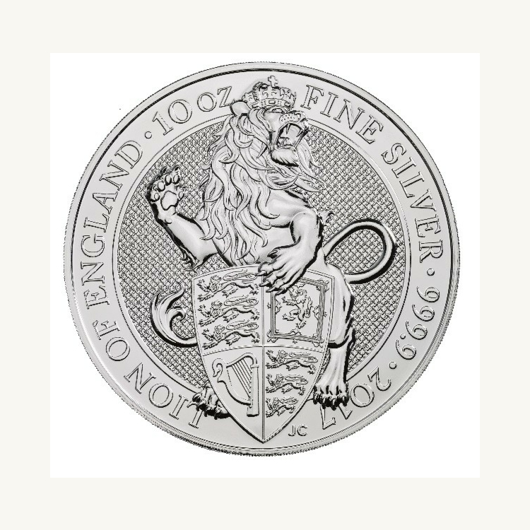 10 Troy ounce zilveren munt Queens Beasts Lion