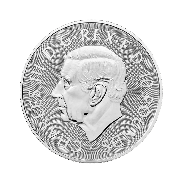 Achterzijde 10 oz zilveren Seymour Unicorn munt