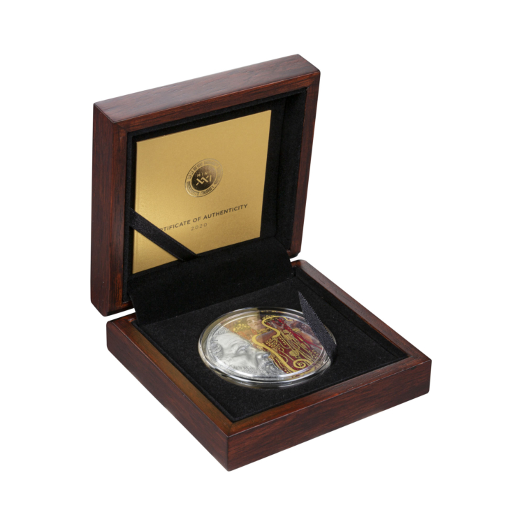 2 troy ounce zilveren munt Gustav Klimt 2020