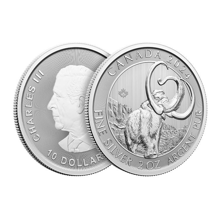 Ontwerp van de 2 troy ounce zilveren munt Ice Age 2024