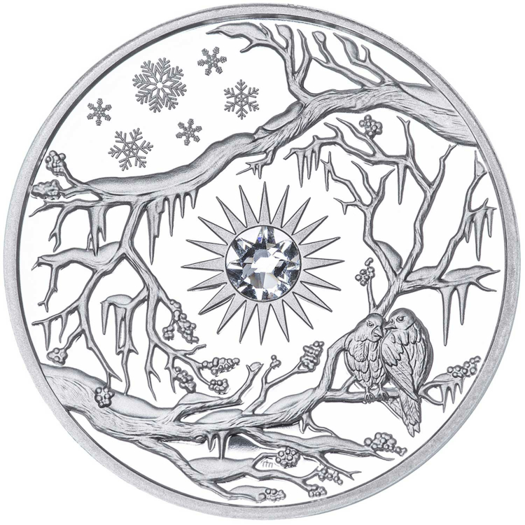 2 Troy ounce zilveren munt Niue Winter 2017
