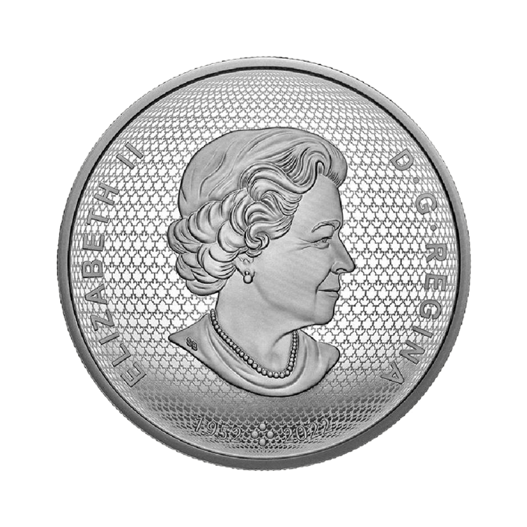 3 troy ounce zilveren Canadian Collage Four Seasons colored 2023 proof munt achterzijde