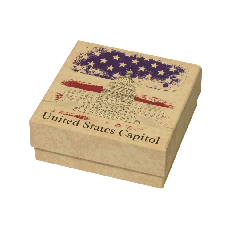 Verpakking zilveren munt Het Capitool van de Verenigde Staten 2017