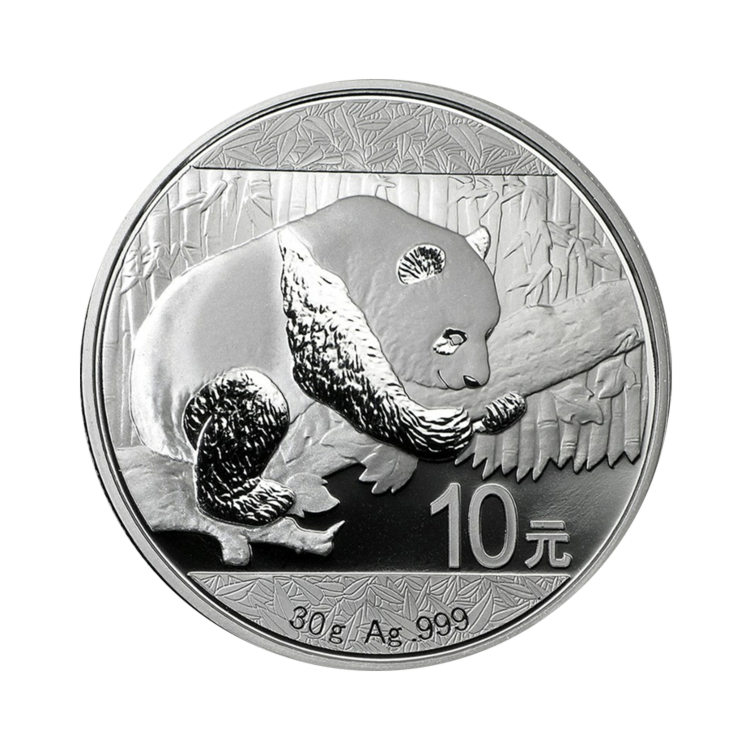30 Gram zilveren munt Panda 2016 voorkant