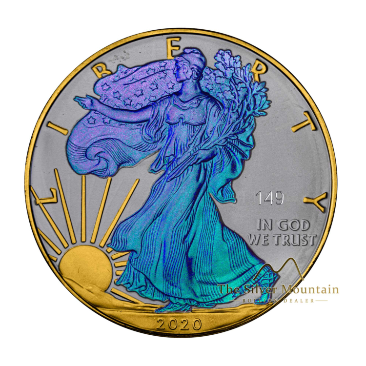 1 troy ounce zilveren munt American Eagle Chameleon 2020