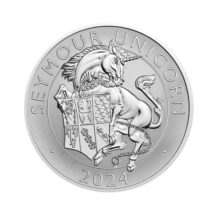 Voorzijde Tudor Beasts Seymour Unicorn munt