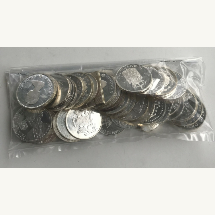 1 kilogram zilver: Sterling zilver munten, penningen en baren