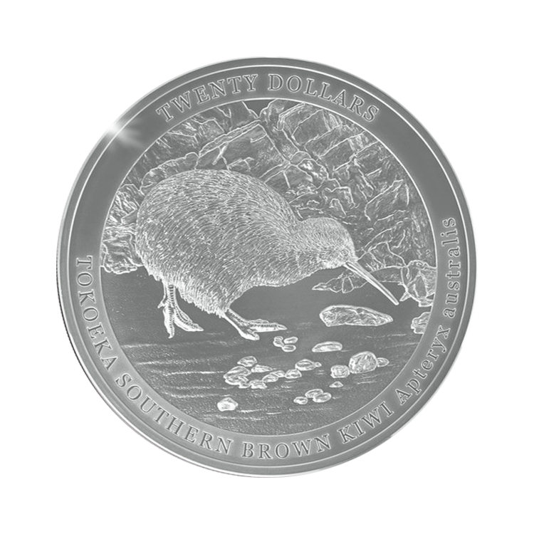 1 kilo zilveren Kiwi munt 2023 proof voorzijde