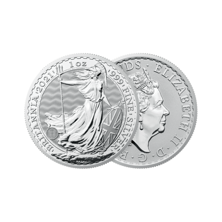 Ontwerp 1 troy ounce zilveren Britannia munt diverse jaargangen