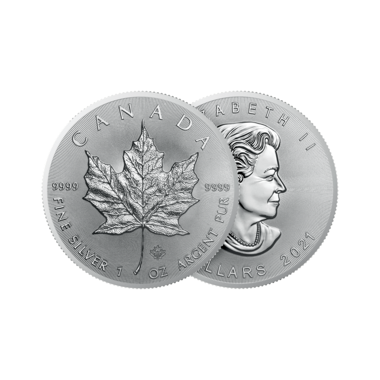 Ontwerp 1 troy ounce zilver Maple Leaf munt 2021