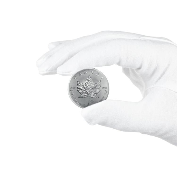 Ware grootte 1 troy ounce zilver Maple Leaf munt 2021