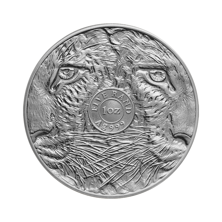 1 troy ounce zilveren munt Big Five luipaard 2023 achterkant