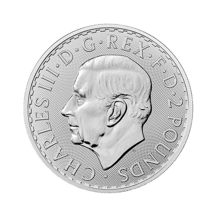 Achterkant 1 troy ounce zilveren munt Britannia 2024 