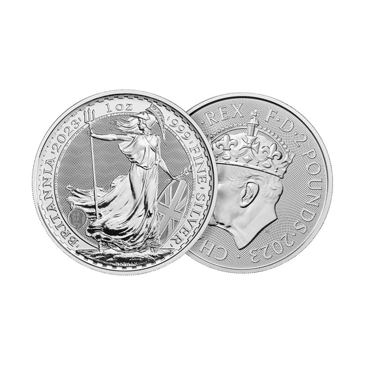 1 troy ounce zilveren Coronation Britannia munt 2023 design