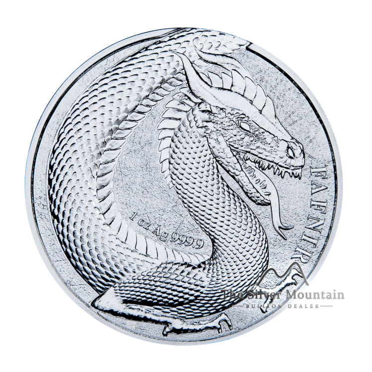 2 x 1 oz zilveren munt Germania Beast Fafnir 2020 met capsule