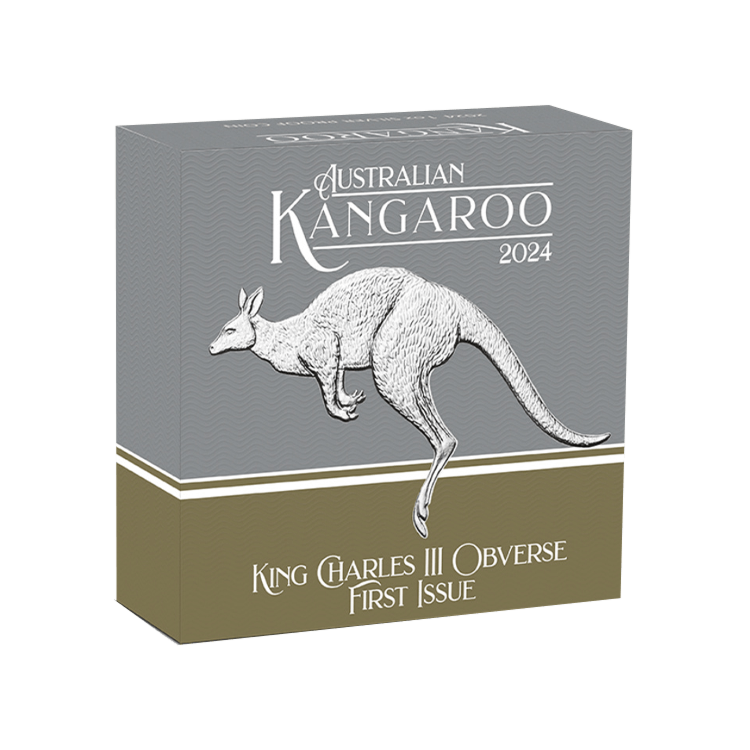 Verpakking 1 troy ounce Australian Kangaroo munt 2024 proof

