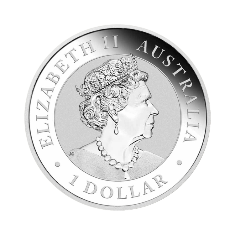 Achterzijde 1 troy ounce zilveren Australian Kookaburra 2017