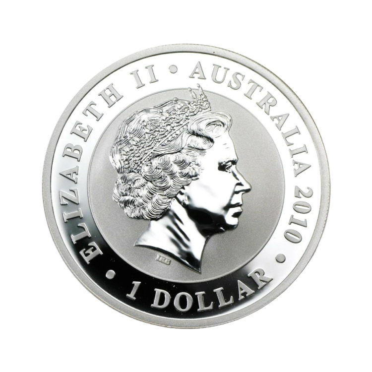 Achterzijde 1 troy ounce zilveren Koala munt 2010