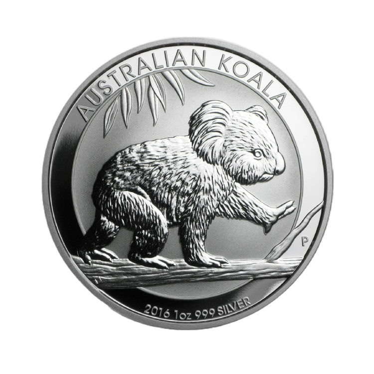 Voorzijde 1 troy ounce zilveren Australian Koala munt 2016
