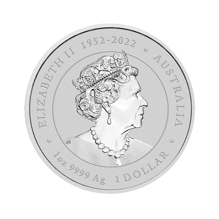 1 troy ounce zilveren Lunar munt 2024 achterzijde