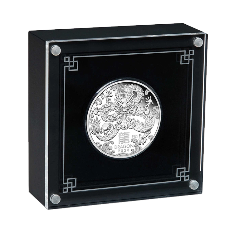 Presentatieverpakking zilveren Lunar munt 2024 proof
