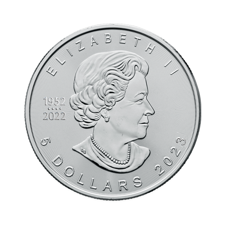 Ontwerp van de zilveren Maple Leaf munt