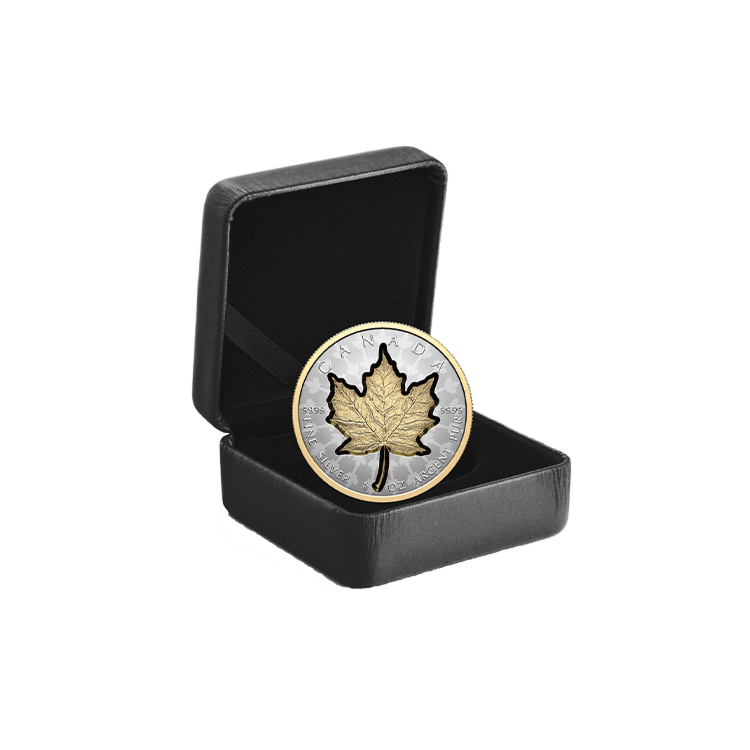 1 troy ounce zilveren munt Super Incuse Maple Leaf 2024 in een geschenkverpakking