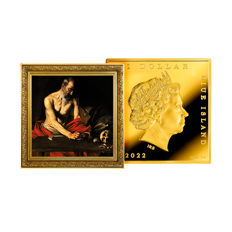 1 troy ounce zilveren munt Treasures of World Painting - St. Jerome Writing 2022 proof