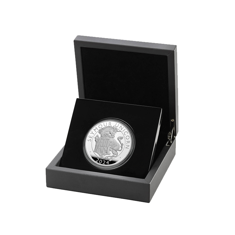 Presentatieverpakking 1oz zilveren Seymour Unicorn munt