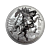 3 troy ounce zilveren munt Zhang Fei antieke afwerking 2021