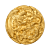 2-delige set zilveren munten Yin Yang goud verguld