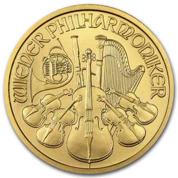 1/2 Troy ounce gouden munt Philharmoniker circulated